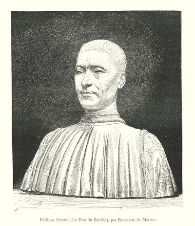 Philippe Strozzi, Le Pere du Suicide, af Benedetto da Majano (gravering) af Italian School