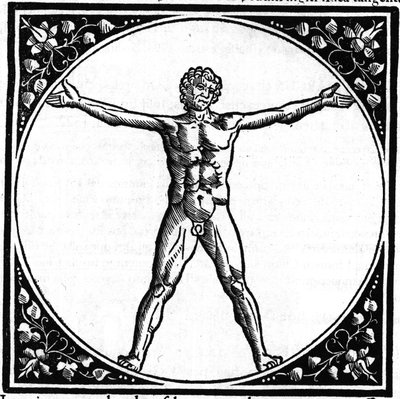 Plade taget fra bogen "" De architectura"", omhandler arkitekturen af Marcus Vitrubius Pollio dit Vitruvio (1. århundrede f.Kr.), romersk arkitekt. Italiensk udgave af Gianbaptista Caporali di Perugia 1536. af Italian School
