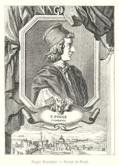 Poggio Bracciolini, Portrait de Picart (gravering) af Italian School
