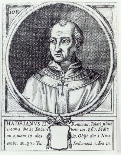 Pave Hadrian II af Italian School