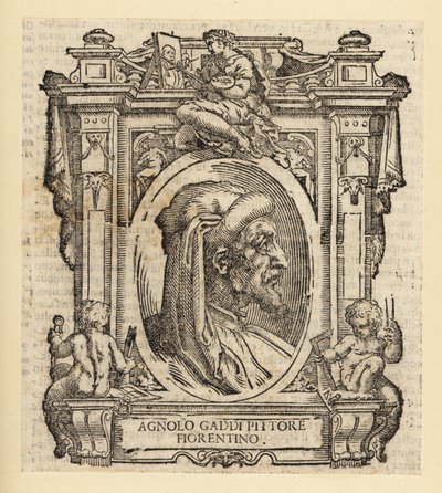 Portræt af Agnolo Gaddi, italiensk maler fra Firenze, ca. 1350-1396 af Italian School