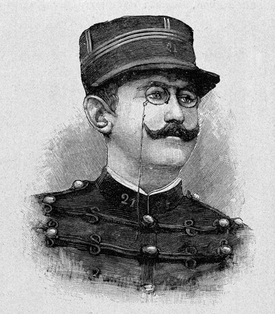 Portræt af Alfred Dreyfus (1859 - 1935) (gravering) af Italian School