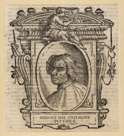 Portræt af Andrea dal Castagno, italiensk maler fra Firenze, omkring 1419-1457 af Italian School