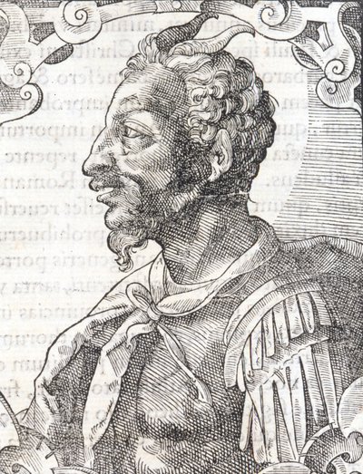 Portræt af Attila fra Bernardino Corios værk "Elogia Virorum Illustris", Milano 1500-tallet. af Italian School