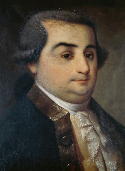 Portræt af Cesare Beccaria (1738-1794), italiensk jurist, filosof og politiker, maleri af en ukendt lombardisk kunstner af Italian School