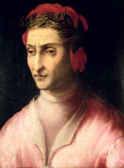 Portræt af Dante Alighieri (1265-1321) af Italian School