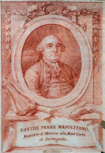 Portræt af Davide Perez (1710-1778) italiensk komponist. af Italian School