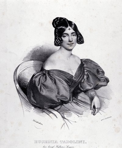 Portræt af Eugenia Tadolini (gravering) af Italian School