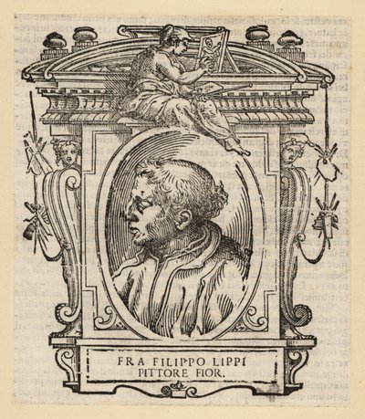 Portræt af Filippo Lippi, italiensk maler fra Firenze af Quattrocento (1400-tallet), omkring 1406-1469 af Italian School