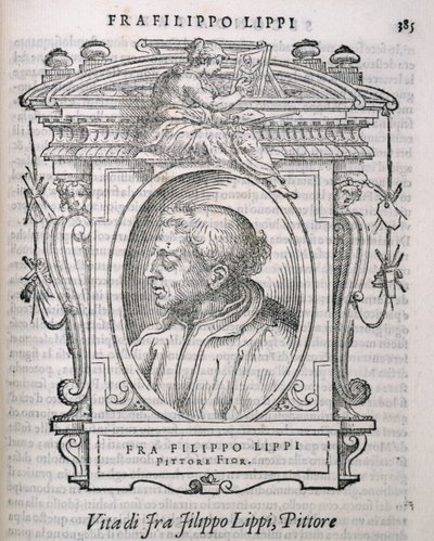 Portræt af Fra Filippo Lippi (ca. 1406-69) fra Vasaris Lives of the Artists, første gang udgivet 1550 af Italian School