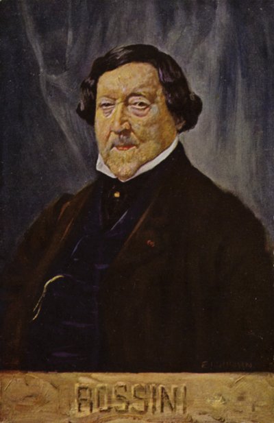 Portræt af Gioachino Rossini af Italian School