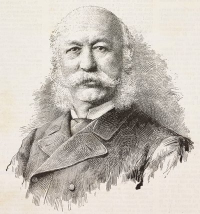 Portræt af Girolamo Cantelli (1815-1884), italiensk patriot og politiker, gravering fra fotografi af Baroni og Gardelli, fra L