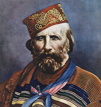 Portræt af Giuseppe Garibaldi (1807-1882), italiensk politiker. af Italian School