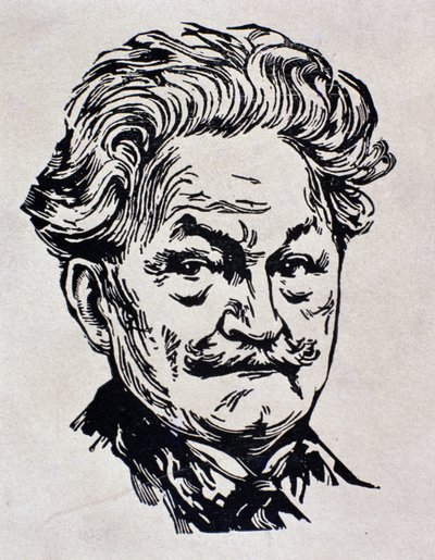 Portræt af Leos Janacek, illustration fra hans selvbiografi 