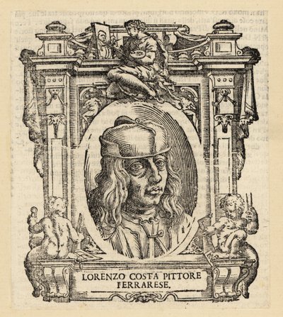 Portræt af Lorenzo Costa, italiensk maler fra renæssancens Ferrara af Italian School