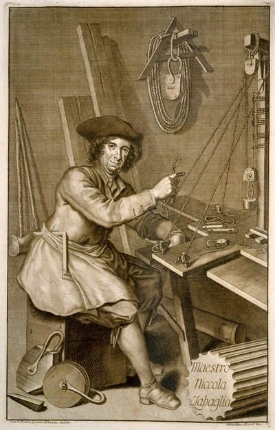 Portræt af Maestro Nicola Zabaglia af Italian School