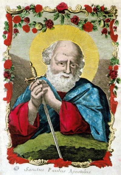 Portræt af Saint Paul med sværd, Italien af Italian School