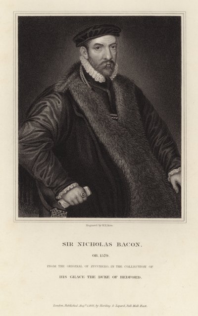 Portræt af Sir Nicholas Bacon af Italian School