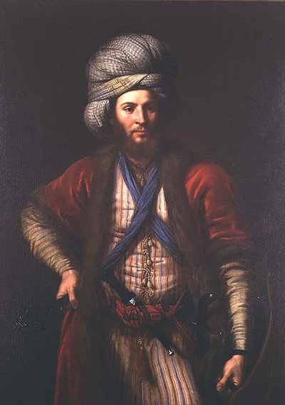 Portræt af en ungarsk kriger, florentinsk skole, ca. 1650 af Italian School