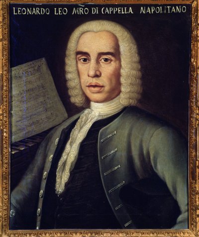 Portræt af den italienske komponist Leo Leonardo (1694-1744) af Italian School