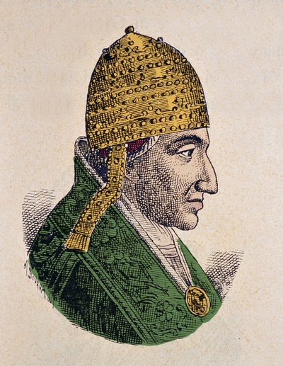 Portræt af modpave Johannes XVI (Giovanni, Ioannes) (997-998) af Italian School