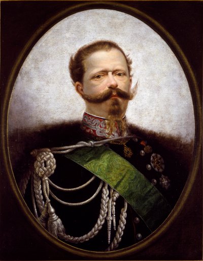 Portræt af kongen af Italien Vittorio Emanuele II (Victor Emmanuel) (Victor-Emmanuel) (1820-1870) Anonymt maleri. 1800-tallets privatsamling - Portræt af kongen af Italien, Victor Emanuel II (Vittorio Emanuel II) (1820-1870). Anonymt maleri af Italian School