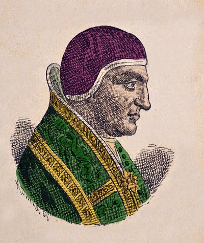 Portræt af pave Agapet II (946-955) af Italian School