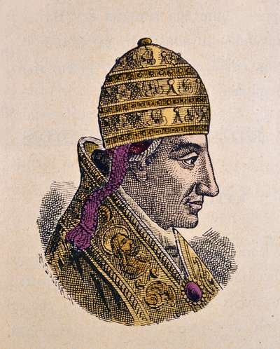 Portræt af pave Benoit VII (benedetto, Benedikt eller Benedictus) (974-983) af Italian School