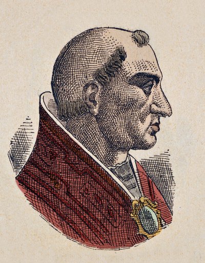 Portræt af pave Boniface II (Bonifacius eller Bonifacio) (530-532) af Italian School