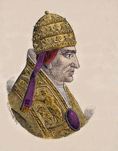 Portræt af pave Clemens II (Clemente eller Clemens) (1046-1047) af Italian School