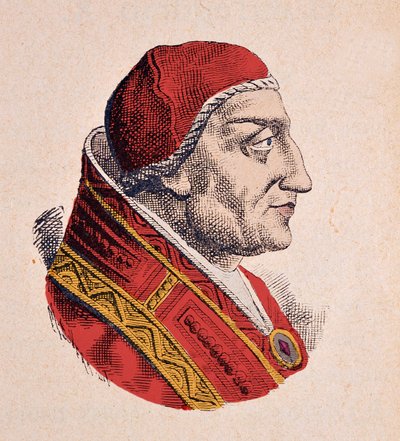 Portræt af pave Clemens IV af Italian School