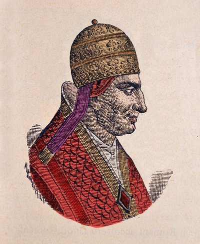 Portræt af pave Gregoire VI (Gregorio, Gregorius eller Gregory) (1045-1046) af Italian School