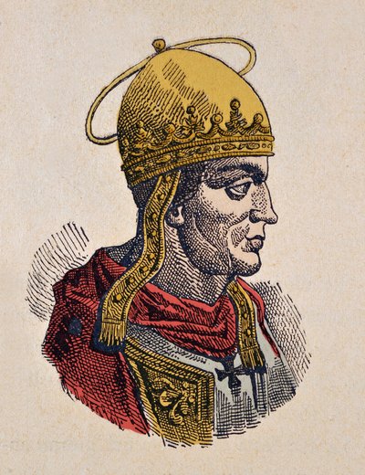 Portræt af pave Hilary (Hilarius eller Hilarus, Hilary eller Ilario) (461-468) af Italian School