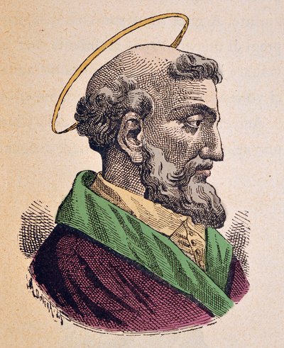 Portræt af paven Hygin (136/138-142) af Italian School