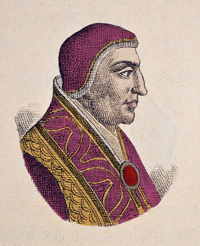 Portræt af pave Johannes XVIII (Giovanni, Ioannes) (1003-1009) af Italian School