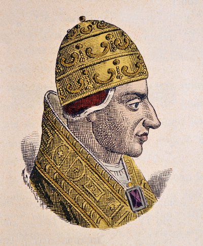 Portræt af pave Johannes XVII (Giovanni, Ioannes) (1003) af Italian School