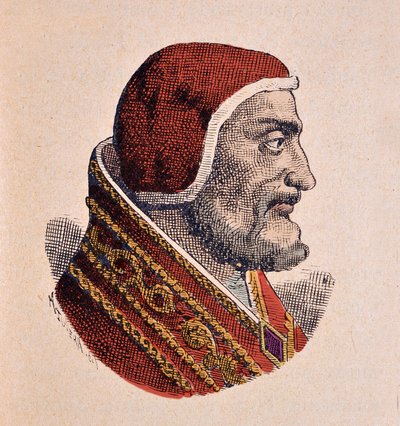 Portræt af pave Johannes XXI (Giovanni, Ioannes) (1276-1277)) af Italian School