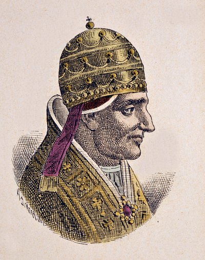 Portræt af pave Leon VII (Leo eller leone) (936-939) af Italian School