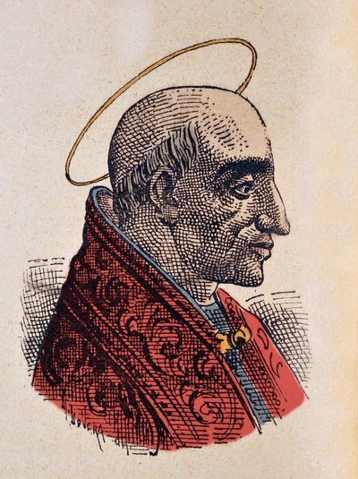 Portræt af pave Marcellin (Marcellinus eller Marcellino) (296-304) af Italian School