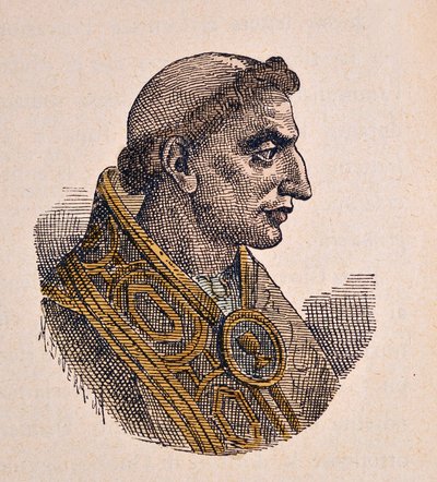 Portræt af paven Severin Ier (Severinus eller Severino) (638/640) af Italian School