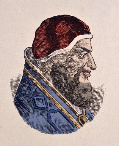 Portræt af paven Urbain II (Urban eller Urbanus eller Urbano) (1088-1099) af Italian School