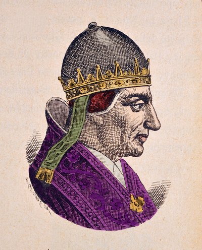 Portræt af paven Urbain V (Urban eller Urbanus eller Urbano) (1362-1370) af Italian School