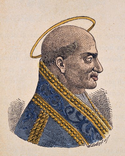 Portræt af paven Zephyrin (Zephyrinus eller Zefirino eller Zefferino) (199-217) af Italian School