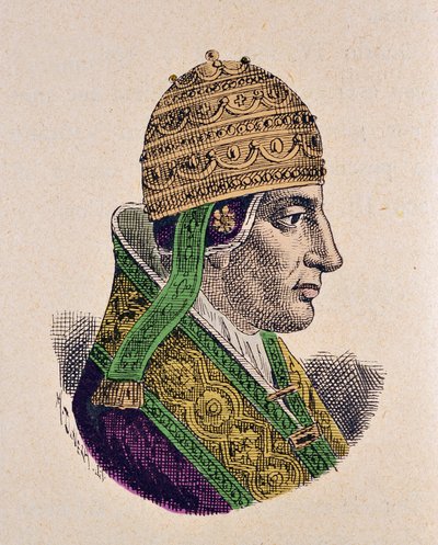 Portræt af pave Sankt Celestine V (1294) af Italian School