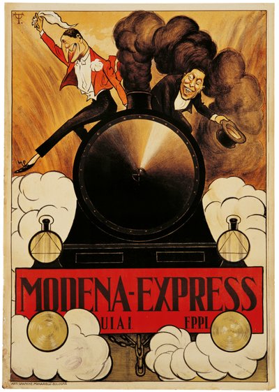 Plakat, der reklamerer for Modena Express af Italian School