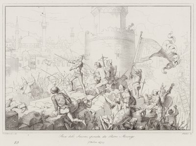 Take of Smyrna, drevet af Pietro Mocenigo af Italian School