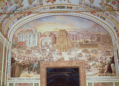 Fjernelse af Obelisken fra Circus of Nero af Italian School