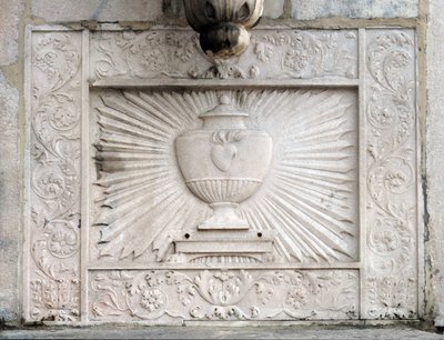 Repræsentation af den hellige gral i katedralen i Milano (Duomo di Milano) af Italian School