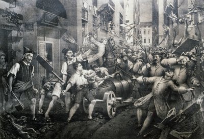 Oprør i Portoria-distriktet i Genova mod østrigerne i 1746, ledet af Giovan Battista Perasso (1735-1781) kendt som Balilla af Italian School