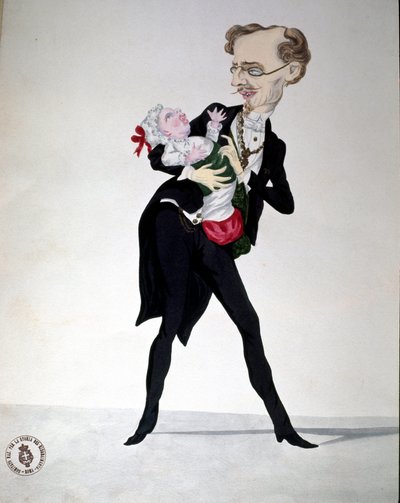 Risorgimento: tegneserie, der repræsenterer finansministeren Bettino Ricasoli (1809-1880) 1865 Museo Nazionale del Risorgimento Rom af Italian School